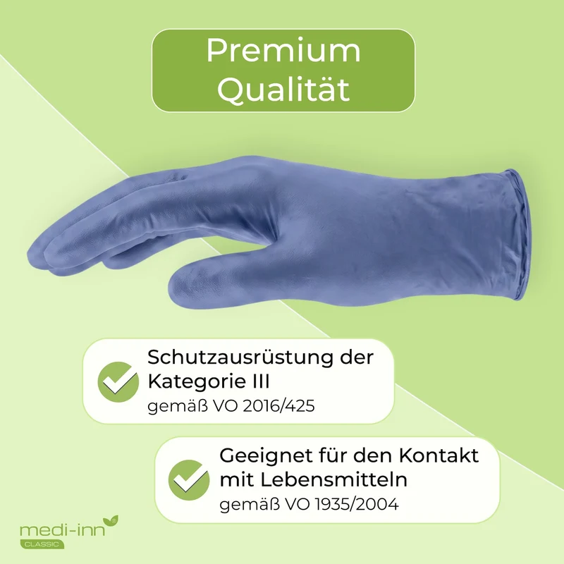Medi-Inn Nitril blue Einmalhandschuhe Big Box, blau, puderfrei, 200er Pack