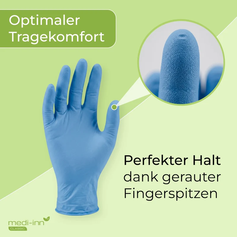 Medi-Inn Nitril blue plus Einmalhandschuhe, blau, puderfrei