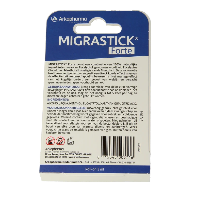 Migrastick Forte hoofdroller 3.00 Milliliter