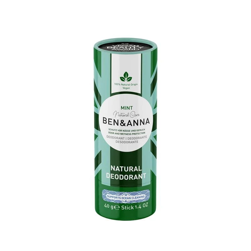 Ben & Anna Deodorant mint papertube 40.00 Gram