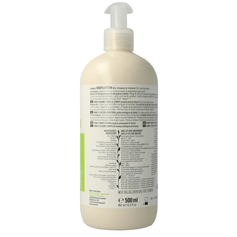 Sante Family bodylotion pineapple & lime 500 Milliliter