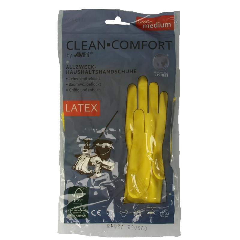 CLEAN-COMFORT Huishoudhandschoen geel maat M 1.00 Paar