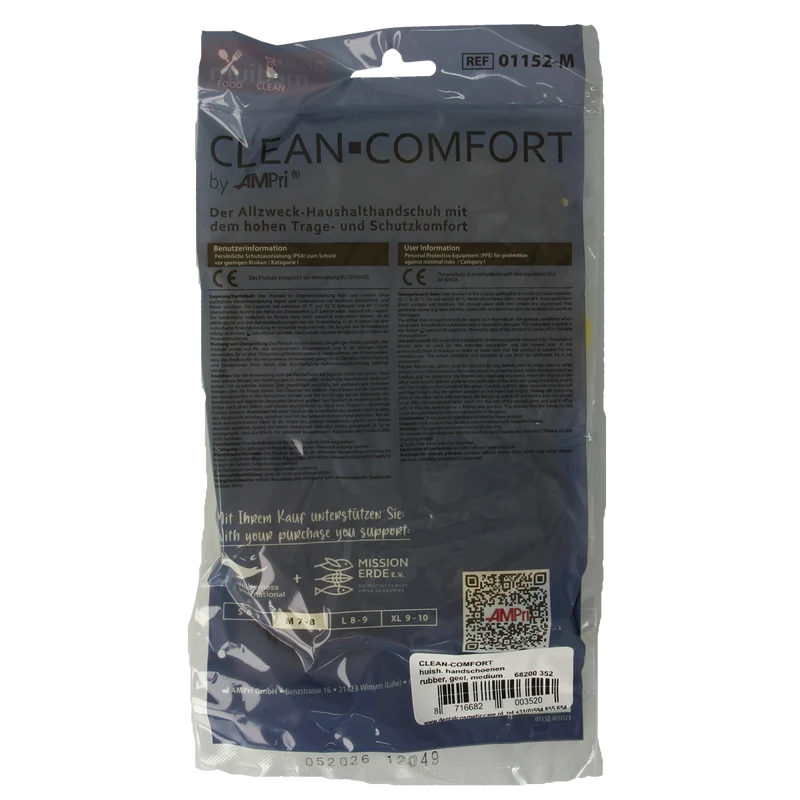 CLEAN-COMFORT Huishoudhandschoen geel maat M 1.00 Paar