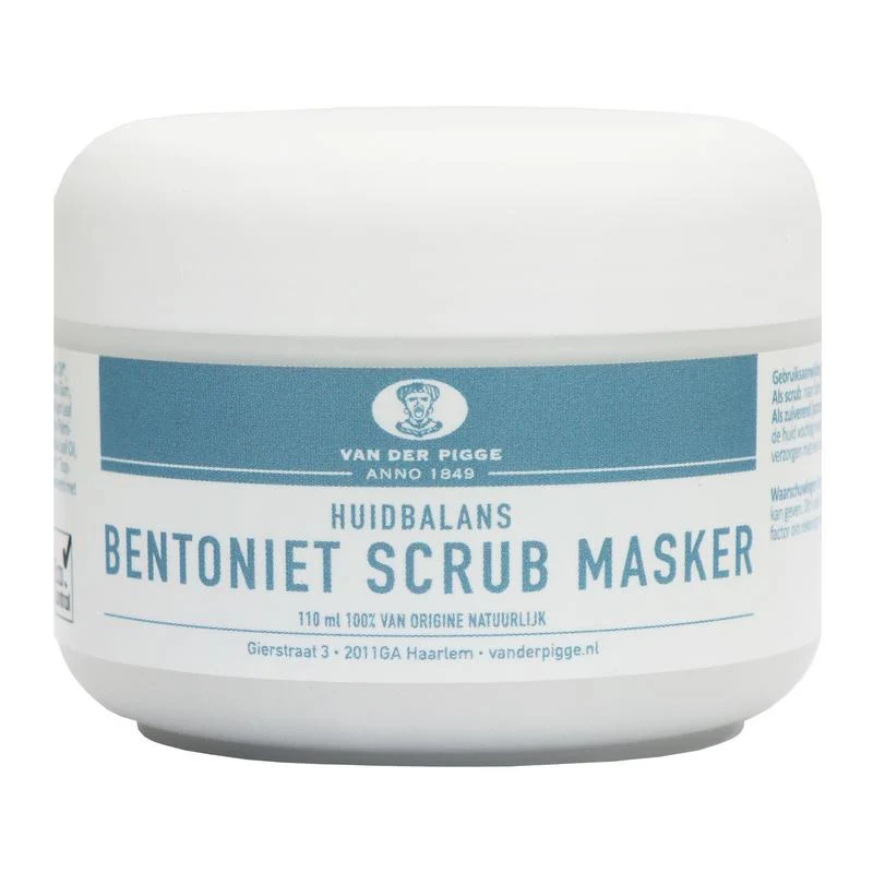 van der Pigge Huidbalans bentoniet scrub masker 110.00 Milliliter