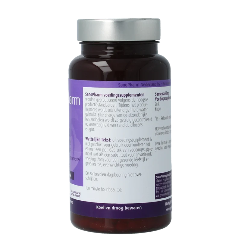 SanoPharm Zink 15mg & koper 1mg 60.00 Tabletten