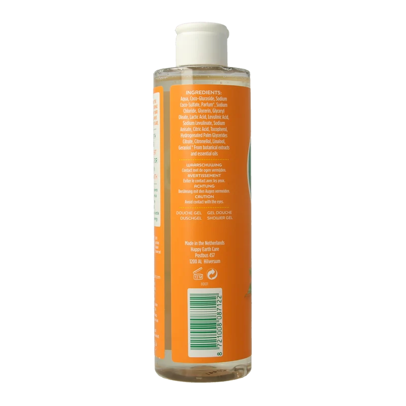 Happy Earth Pure showergel rose petitgrain 300.00 Milliliter