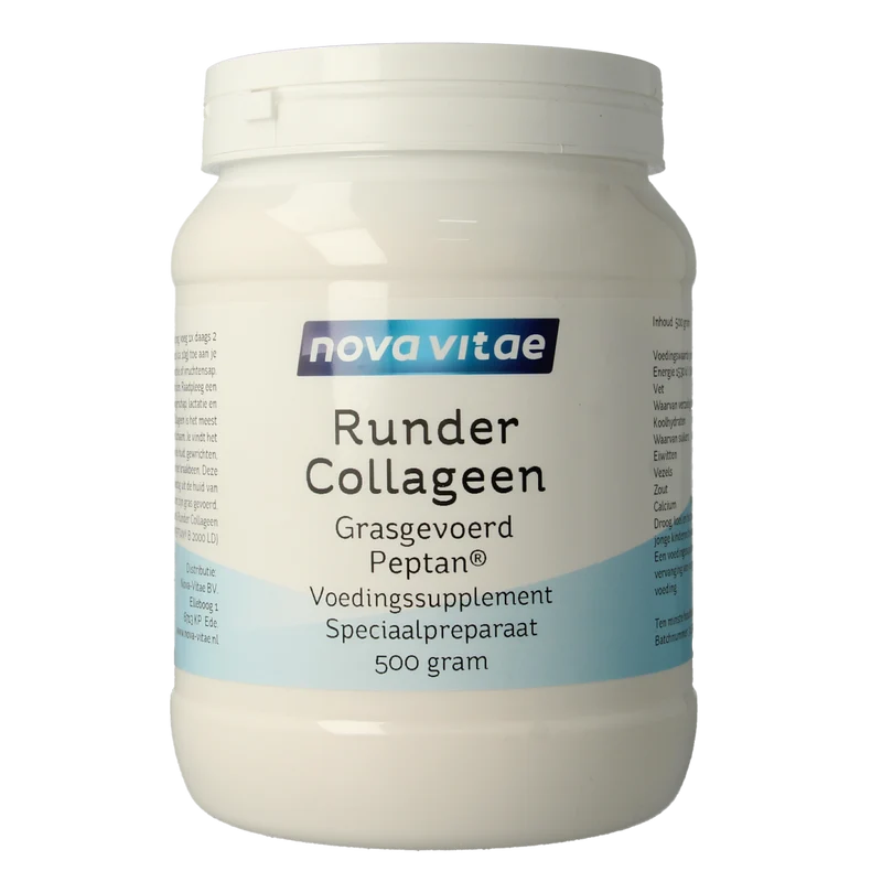 Nova Vitae Runder collageen gras gevoerd Peptan 500.00 Gram