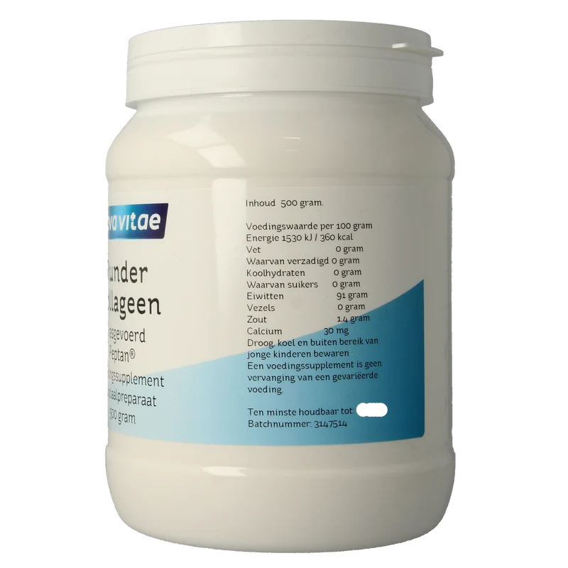 Nova Vitae Runder collageen gras gevoerd Peptan 500.00 Gram