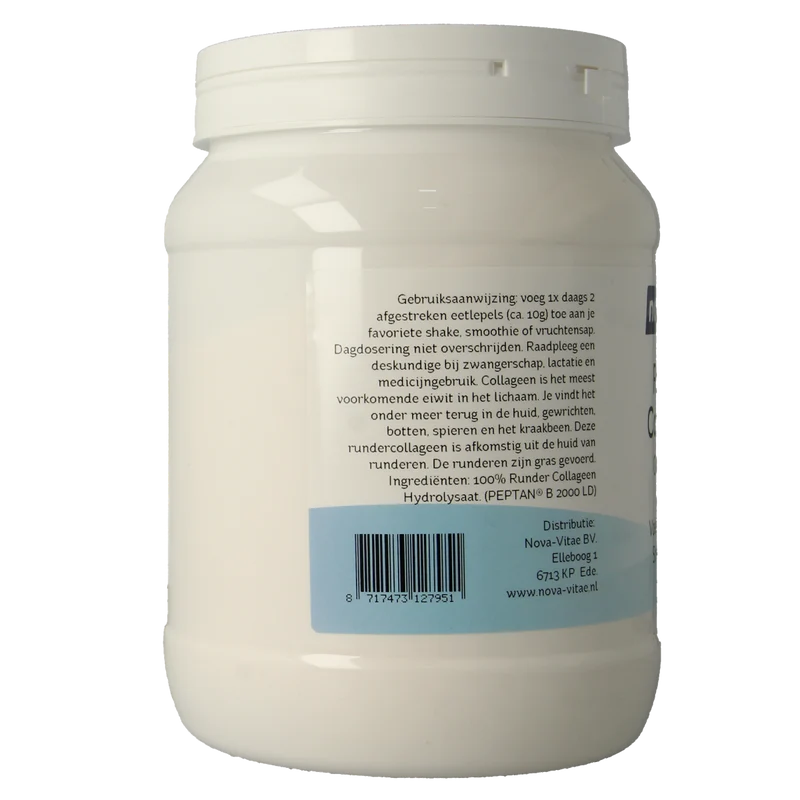 Nova Vitae Runder collageen gras gevoerd Peptan 500.00 Gram