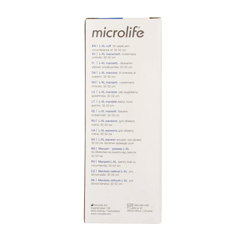 Microlife Manchet 32-52cm L-XL 1 Stuks