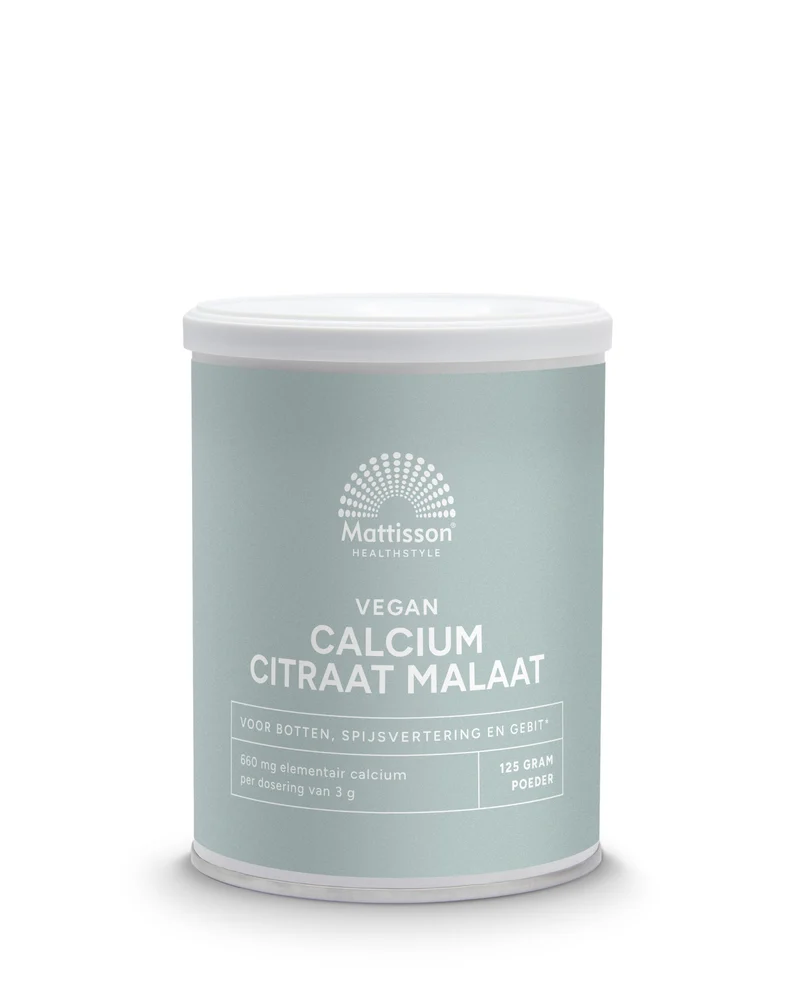 Mattisson Calcium citraat malaat poeder vegan 125.00 Gram