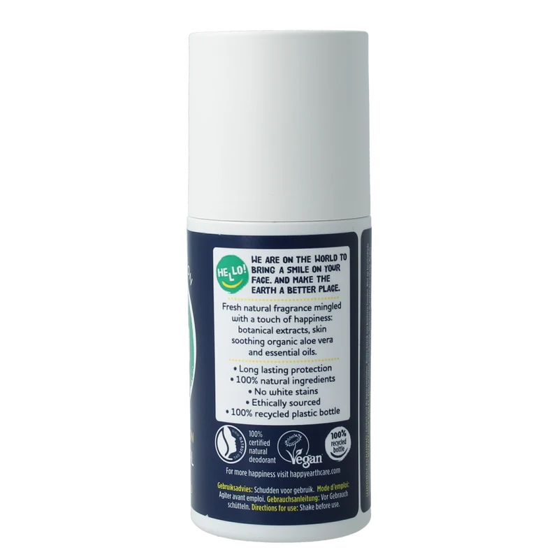 Happy Earth Pure deodorant roll-on men protect 75.00 Milliliter