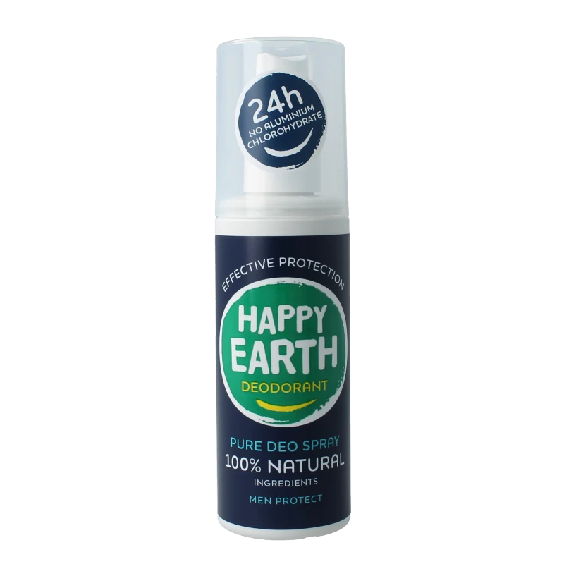 Happy Earth Pure deodrant spray men protect 100 Milliliter