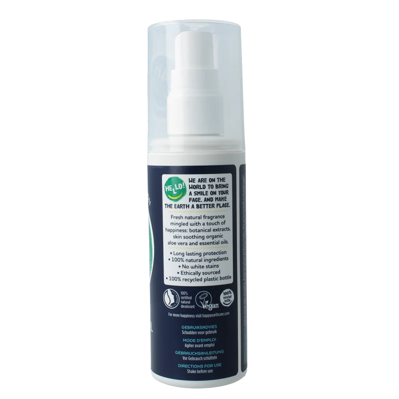 Happy Earth Pure deodrant spray men protect 100 Milliliter