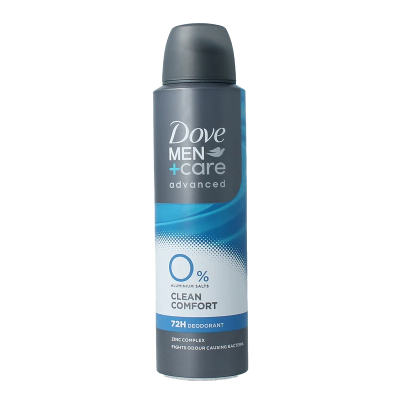 Dove Deodorant spray men+ care clean comfort 0% 150.00 Milliliter