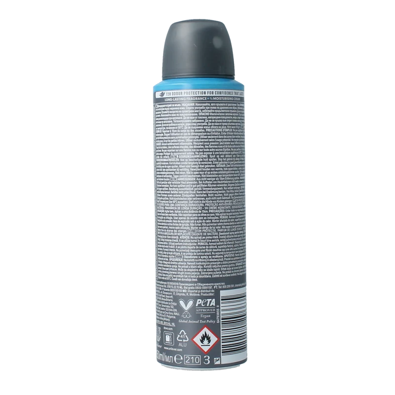 Dove Deodorant spray men+ care clean comfort 0% 150.00 Milliliter