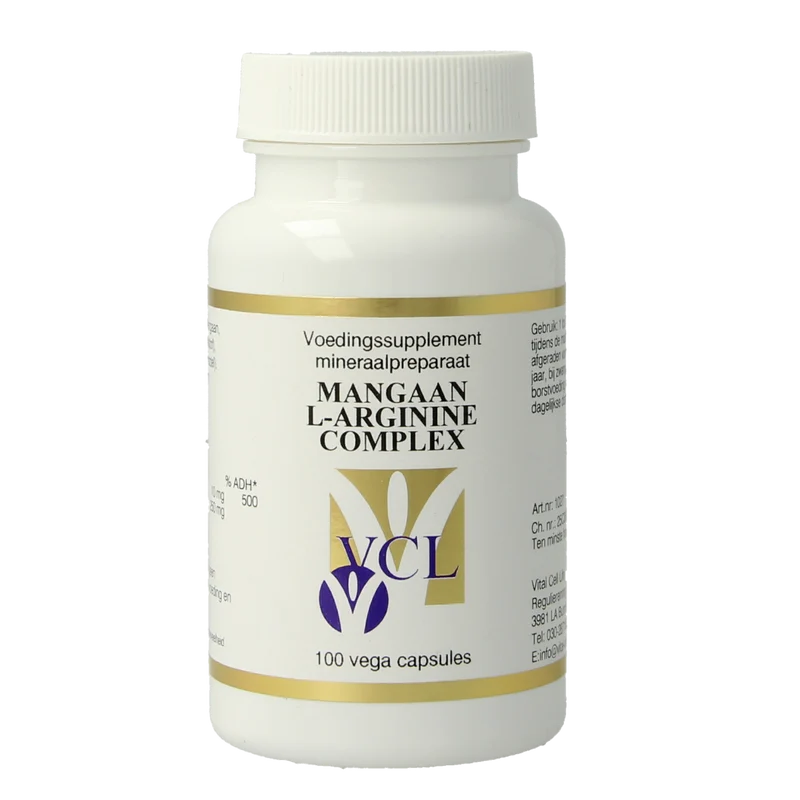 Vital Cell Life Mangaan/L-Arginine complex 100.00 Vegetarische capsules