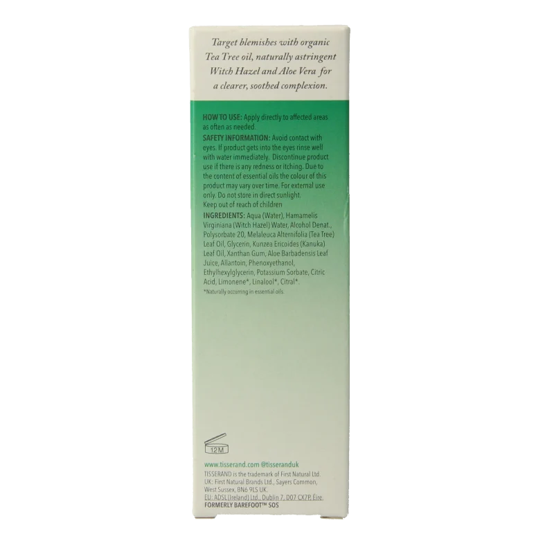 Tisserand Skin rescue stick tea tree aloe 8 Milliliter