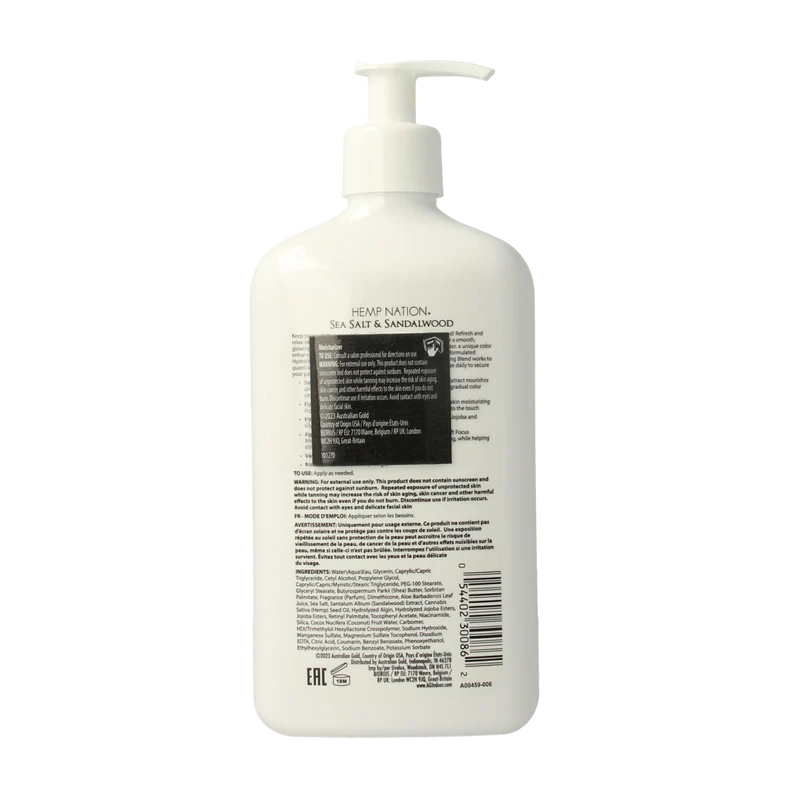 Australian Gold Hemp nation sea salt & sandalwood tan extender 535.00 Milliliter