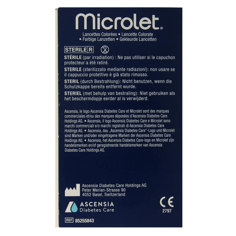 Bayer Microlet lancet gekleurd P6571 1.00 Stuks