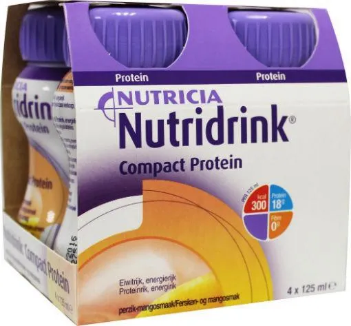 Nutridrink Compact proteine perzik/mango 125ml 4.00 Stuks