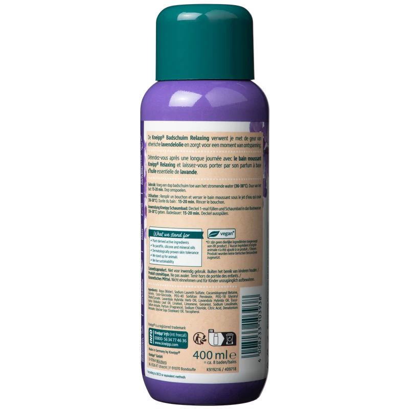 Kneipp Badschuim Relaxing 400.00 Milliliter