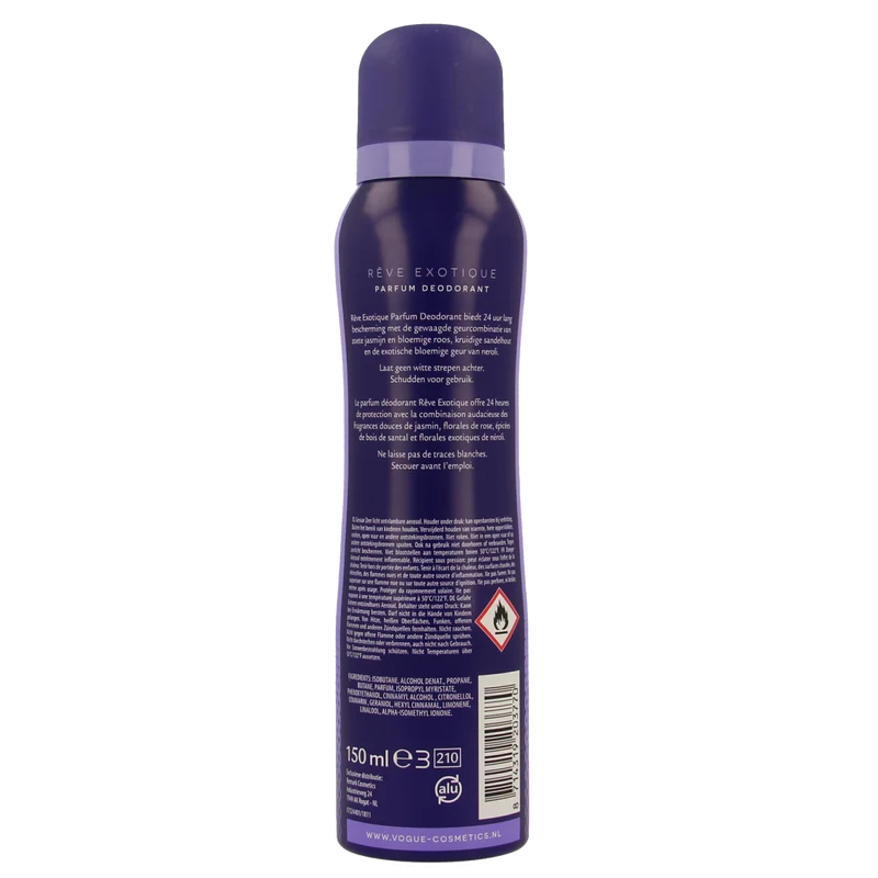 Vogue Parfum deodorant reve exolique 150.00 Milliliter
