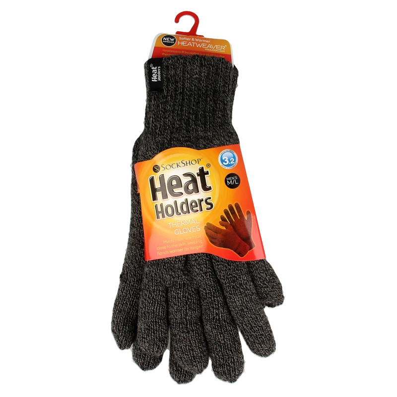Heat Holders Mens gloves maat M/L charcoal 1.00 Paar