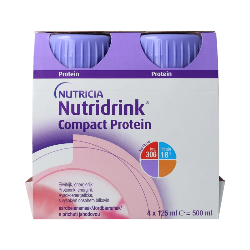 Nutridrink Compact proteine aardbei 125ml 4.00 Stuks