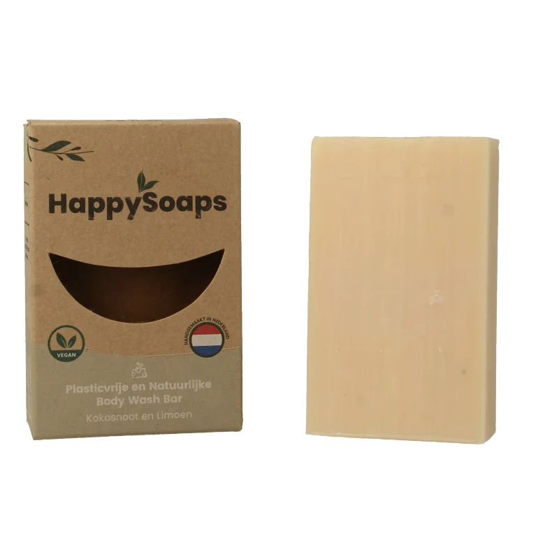 Happysoaps Body bar kokosnoot & limoen 100 Gram