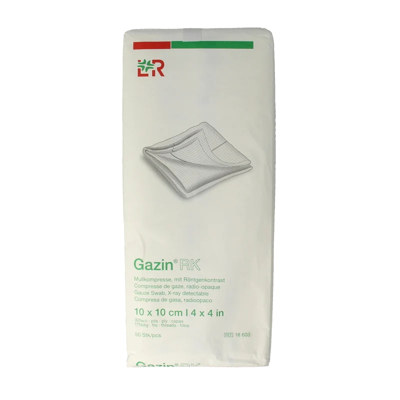 Gazin Gaaskompres 10 x 10 niet steriel 17draads 32L 50.00 Stuks