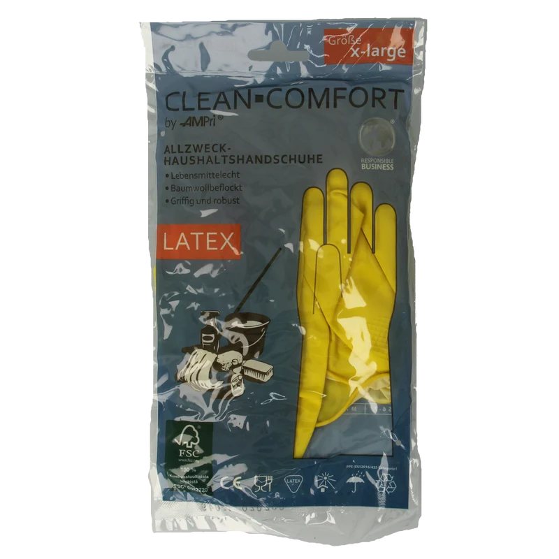 CLEAN-COMFORT Huishoudhandschoen geel maat XL 1.00 Paar