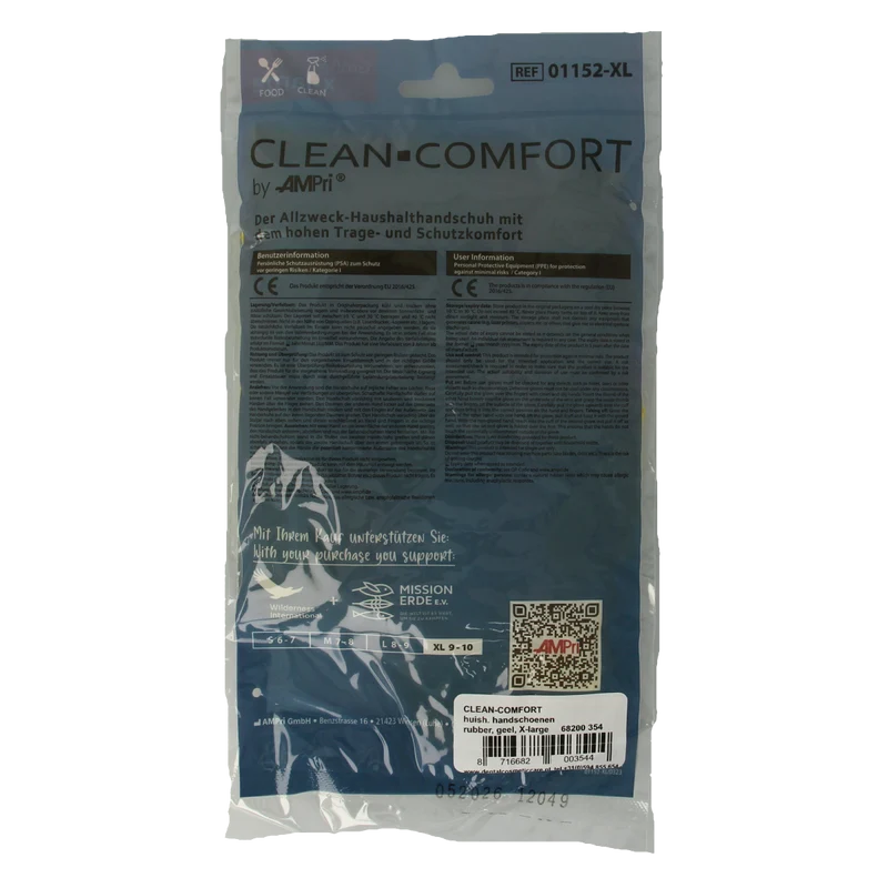 CLEAN-COMFORT Huishoudhandschoen geel maat XL 1.00 Paar
