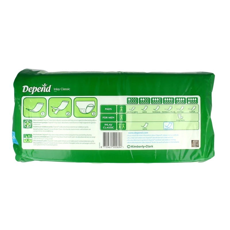 Depend Inlay normaal 30.00 Stuks
