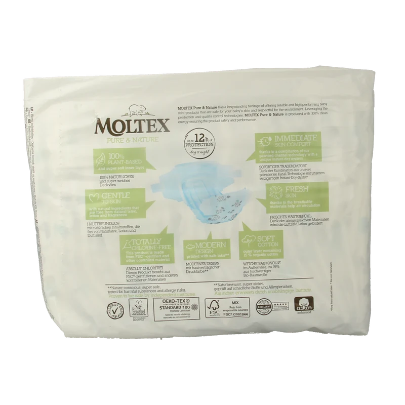 Moltex Pure & nature babyluiers newborn 22.00 Stuks