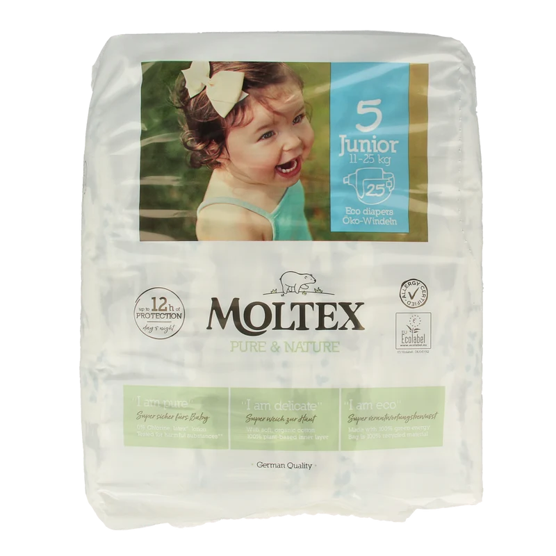 Moltex Pure & nature babyluiers junior 25 Stuks