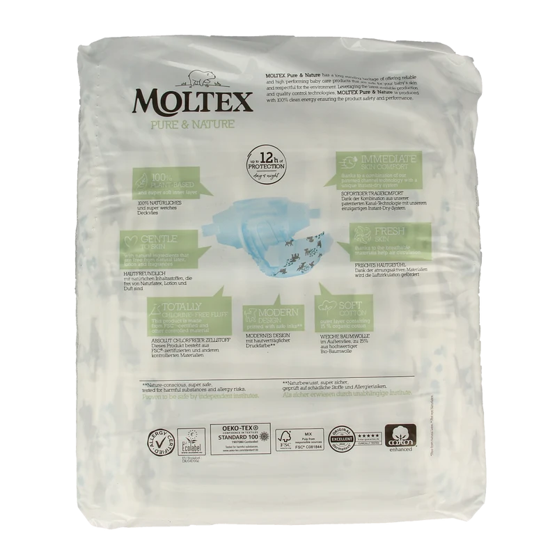 Moltex Pure & nature babyluiers junior 25 Stuks