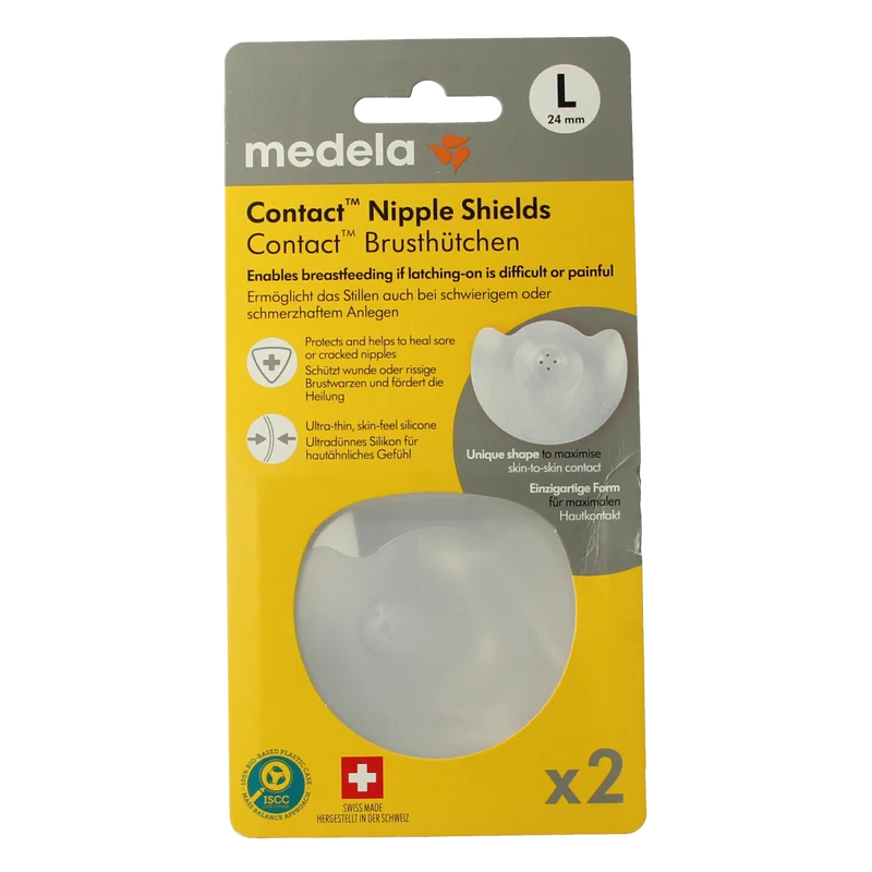 Medela Contact tepelhoedjes maat L 1.00 Paar