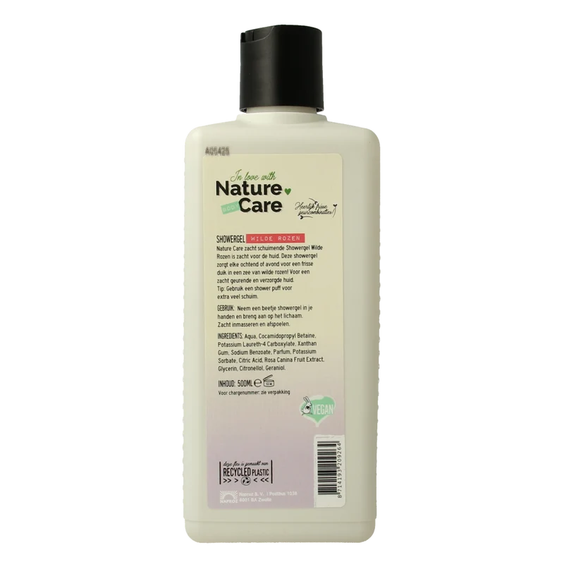 Nature Care Showergel wilde rozen 500.00 Milliliter