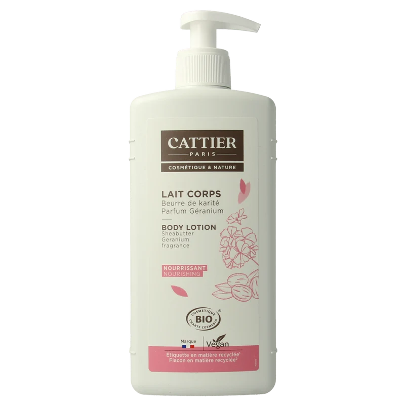 Cattier Body milk shea butter/geranium 500 Milliliter
