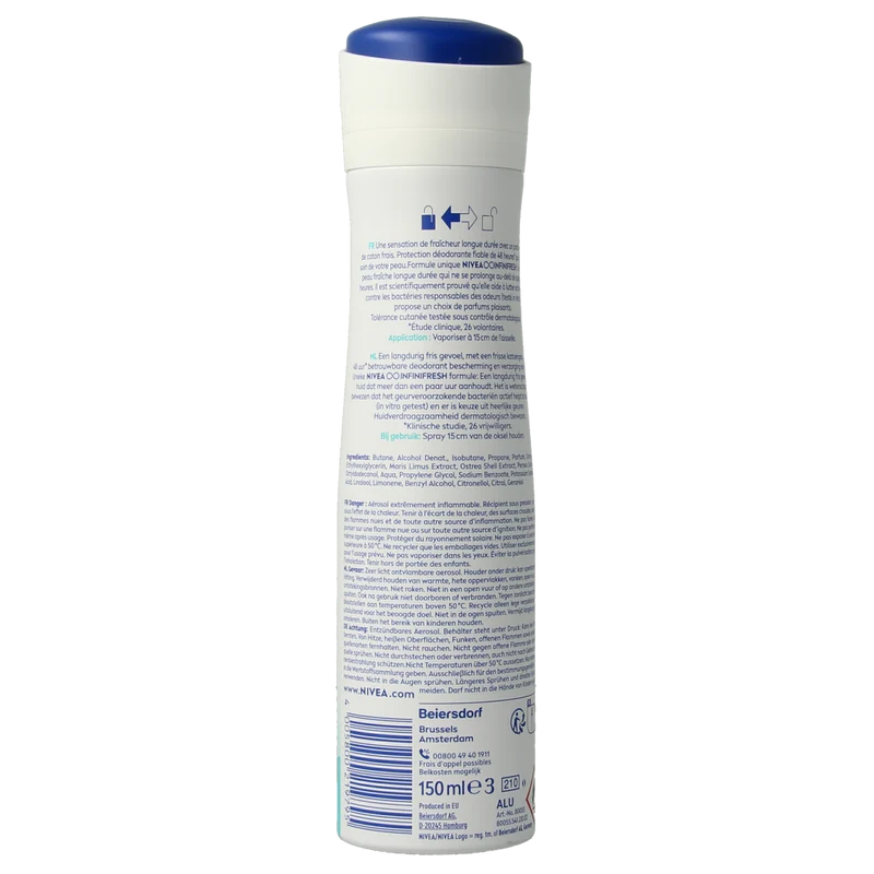 Nivea Deodorant fresh comfort spray 150.00 Milliliter