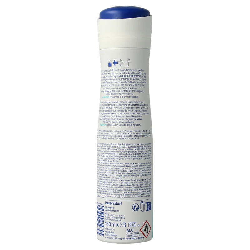 Nivea Deodorant fresh comfort spray 150.00 Milliliter
