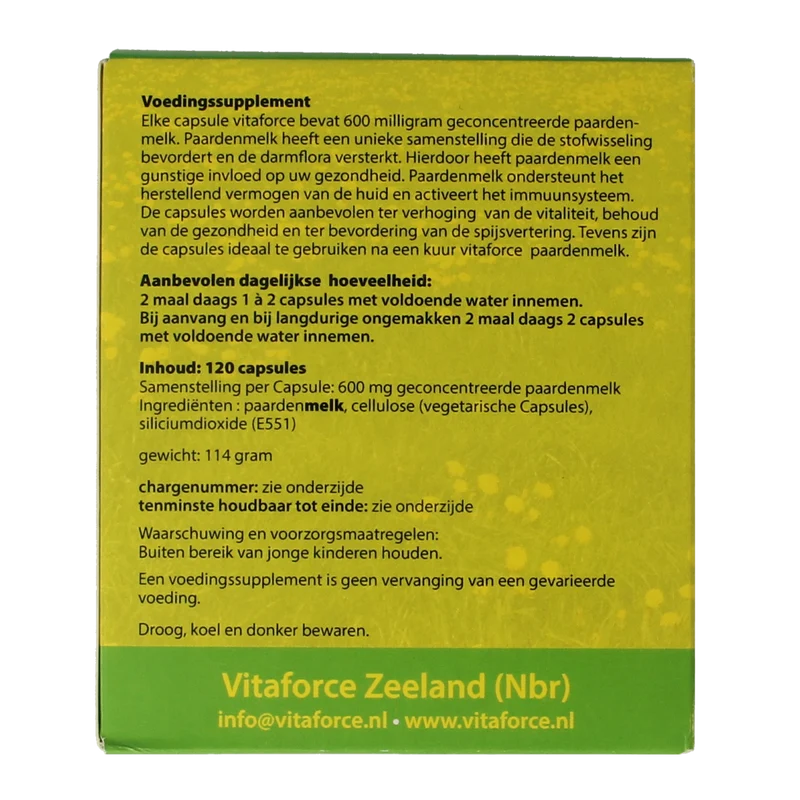 Vitaforce Paardenmelk capsules 120.00 Capsules