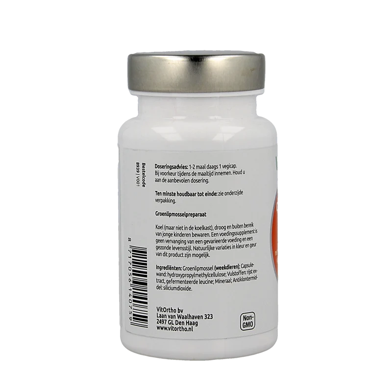 VitOrtho Groenlipmossel extract 500mg 60.00 Vegetarische capsules