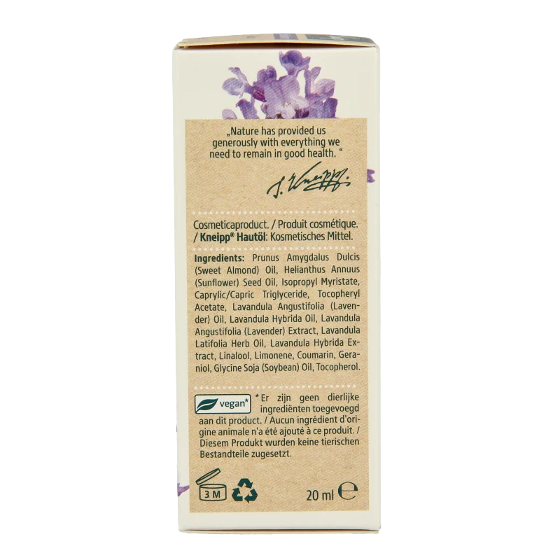 Kneipp Relaxing caring body oil lavendel mini 20 Milliliter