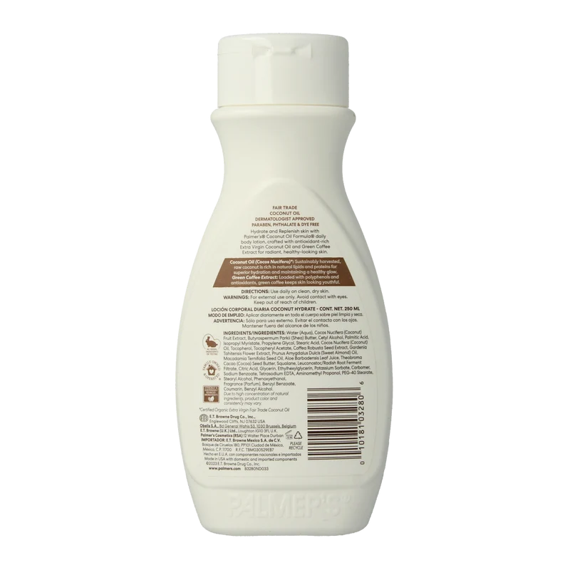 Palmers Coconut oil formula bodylotion 250.00 Milliliter