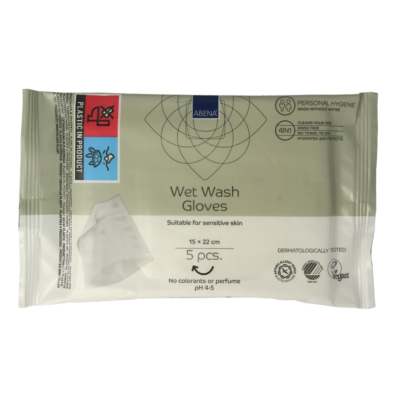 Abena Wet wash washandjes verzorgend 5.00 Stuks