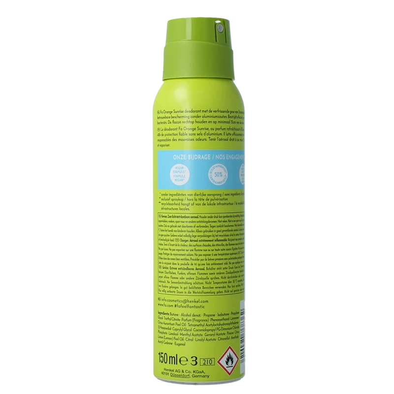 FA Deodorant spray orange sunrise 150.00 Milliliter