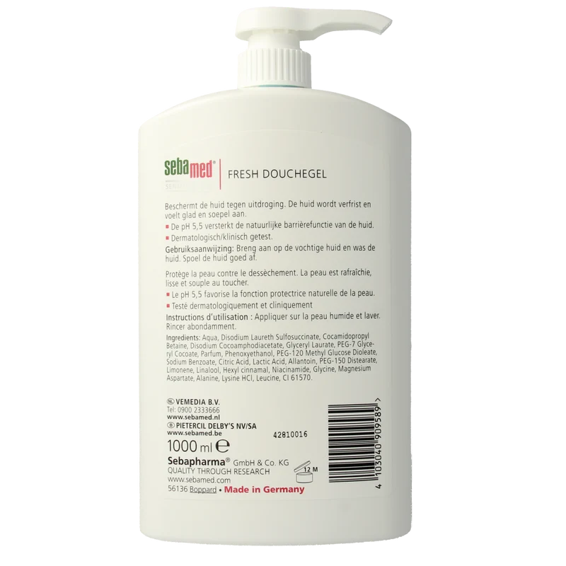 Sebamed Douchegel pomp 1.00 Liter