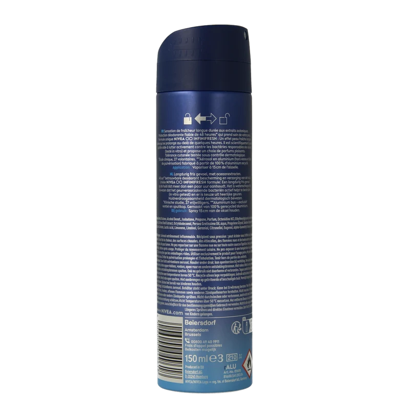 Nivea Men deodorant spray fresh active 150.00 Milliliter